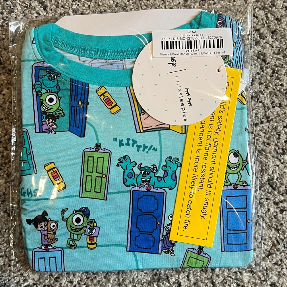 Little Sleepies x Monsters Inc long sleeve set - 4T